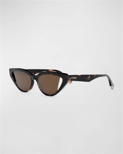 fendi cut out cat eye sunglasses|Fendi rimless glasses.